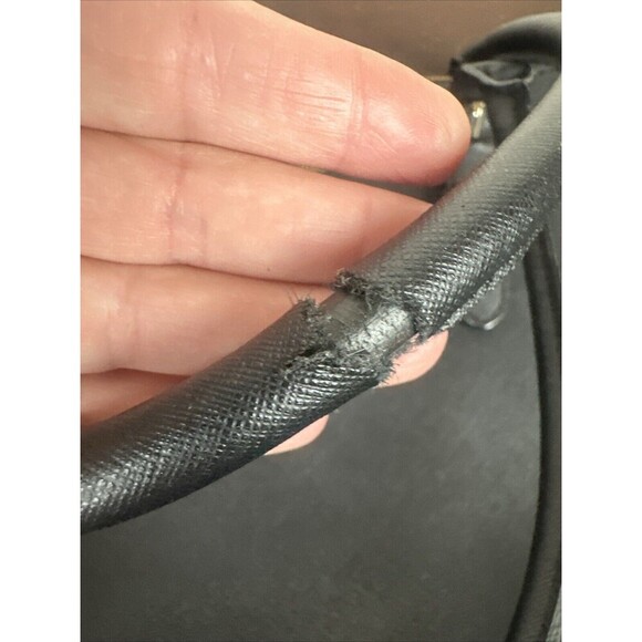 Kate Spade Leather Black Handbag Satchel Style Double Handles Classic Career - Picture 11 of 16